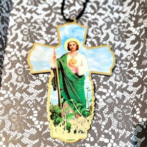 San Judas Tadeo Hanging Cross Decoration